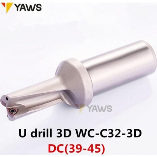 1PCS U-drills 3D WC-C40-3D SD39-45 drilling39-45MM insert indexable dril use insert WCMT06/WCMT08
