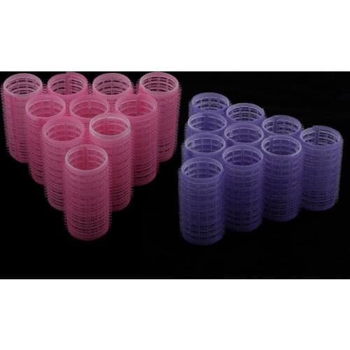 20 X Self Grip Hair Rollers Curling Curls Waves Cling Stick Styling Tool DIY