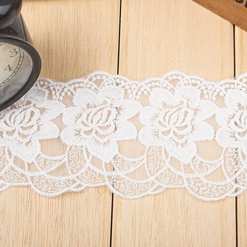 Hot selling Quality 8mm bilateral net flower lace embroidery DIY handmade accessories