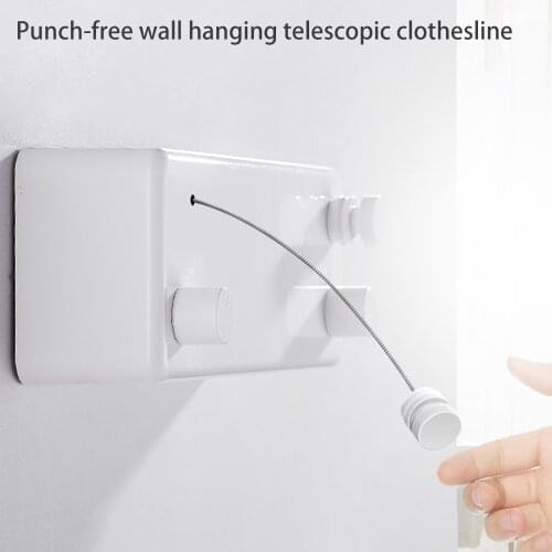 4.2M Clothes Dryer Retractable Clothesline Wall Mounted Stainless Steel Clothing Drying Rack Laundry Hanger 20kg Load Bearing