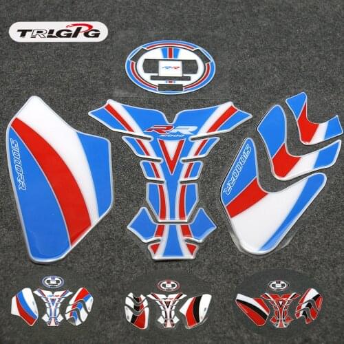 4 Color Free shipping 3D Carbon Fiber Tank Gas Cap Pad Filler Cover Fish bone Sticker Decals For BMW S1000RR S1000R s1000rr HP4