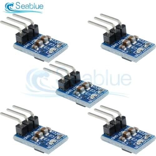 5Pcs AMS1117 5V to 3.3V 800MA Step-Down Power Supply Buck Module DC-DC Automatic Adjustable Boost Board