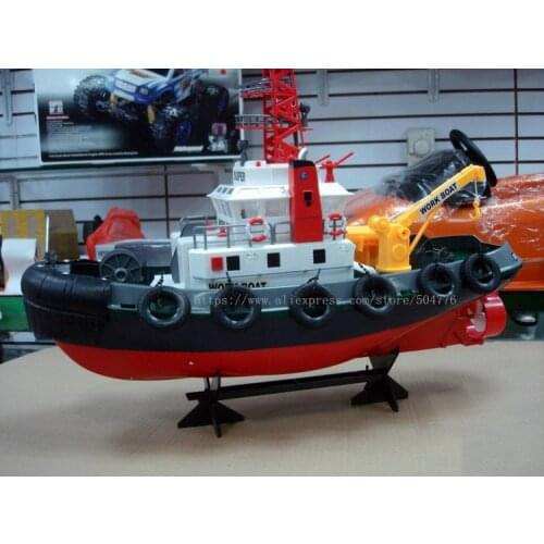 U.S seaport work boat With water spray feature HL 3810 2.4G rc boat toys For Children