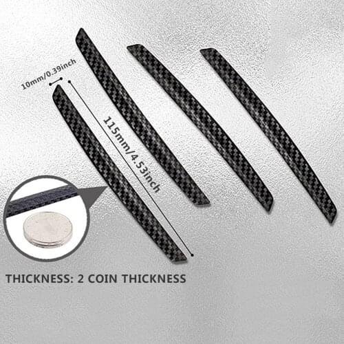 Car Door Edge Bumper Soft Carbon Fiber Decorative Protector Anti-Collision Bar Strip