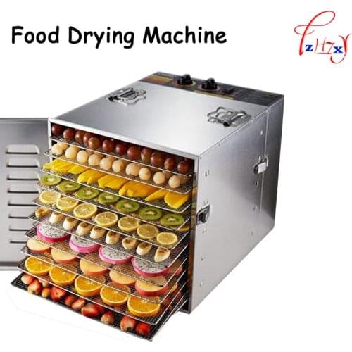 Household 10-layers 304 stainless steel food drying machine Fruits and vegetables drying machine Pet food dryer 110/220V 1000W