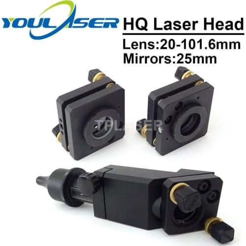 CO2 Laser Head 20-101.6mm Lens 25mm Mirrors for Co2 Laser Engraving and Cutting Machine