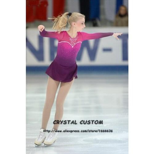 Children Ice Skating Dresses Graceful New Brand Girls Figure Skating Dress Competition DR4063