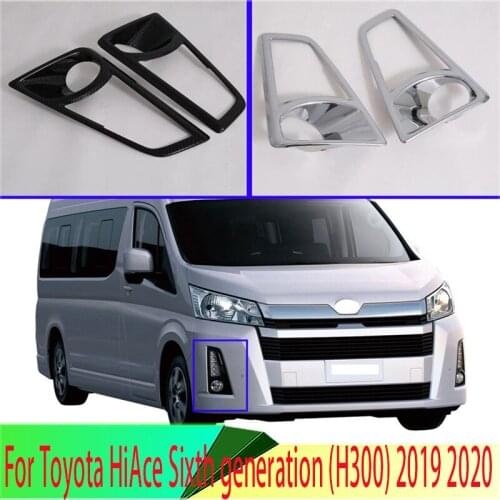For Toyota HiAce Sixth generation (H300) 2019 2020 Car Accessories Front Fog Light Lamp Cover Trim Molding Bezel Garnish Sticker
