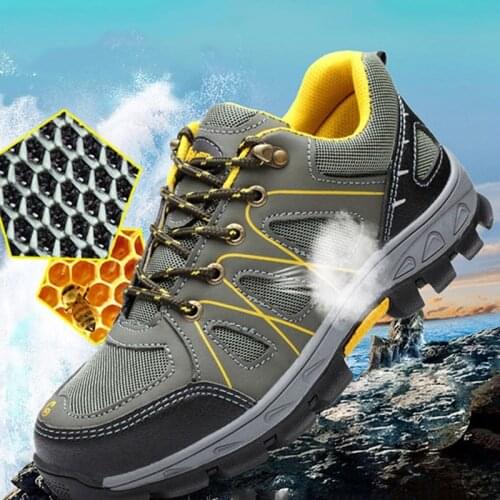 Summer Breathable Sneaker Anti-Smashing And Anti-Puncture Wear-Resistant Work Casual Shoes Anti-slip Safety Protection Shoes