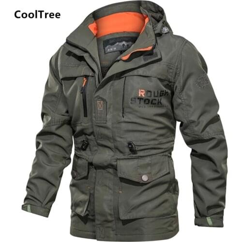 CoolTree Men Casual Jacket Spring Autumn Breathable Solid color Windproof Hooded Coat Male Slim Fit Zipper Windbreaker Outerwear