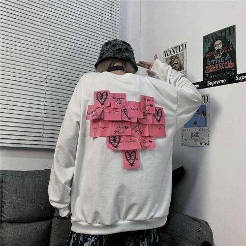 Harajuku Style New Autumn Womens Pullover Personality Fried Street High-end Sense Of Salt Long-Sleeved Blouse Hoodie