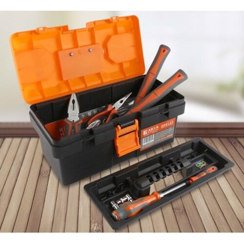 Large Capacity Portable Plastic Hardware Toolbox Household Tool Multiplie Storage Box Anti-fall Box Tackle Tool Case