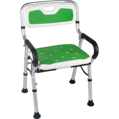 Anti skid bathroom stool, elderly thickened aluminum bath stool, disabled foldable bath chair, toilet stool