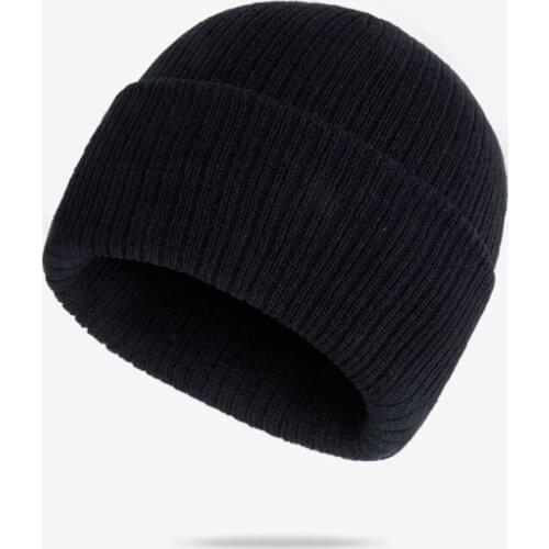 Cotton Mens Beanies For Women Outdoor Bonnet Skiing Hats Unisex Keep Warm Winter Solid Color Knitted Hat Hip Hop Cap