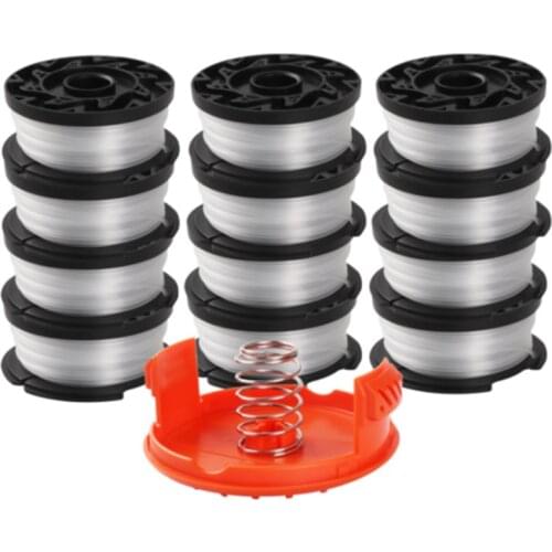 Lawn Mower Replacement Kit Grass String Trimmer Spool Line Cap Cover Spring Auto Feed For Black&Decker Grass Trimmer Line Spool