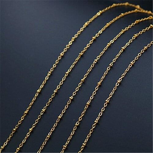 WKOUD 10m (32ft) Antique gold Clip bead chain twisted chain tassel chain Fashion necklace DIY handmade jewelry accessories