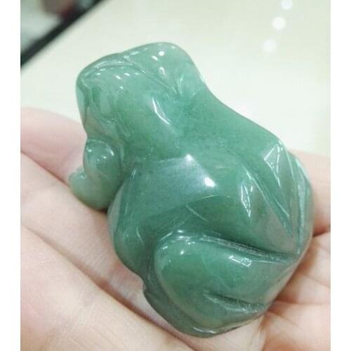 Green Aventurine Jade Stone Craving Lucky elephant Feng Shui statue