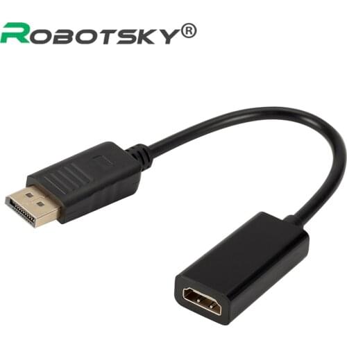 1080P DP to HDMI-compatible Converter Displayport HDMI Compatible Cable for HDTV PC Laptop Monitor Projec PC