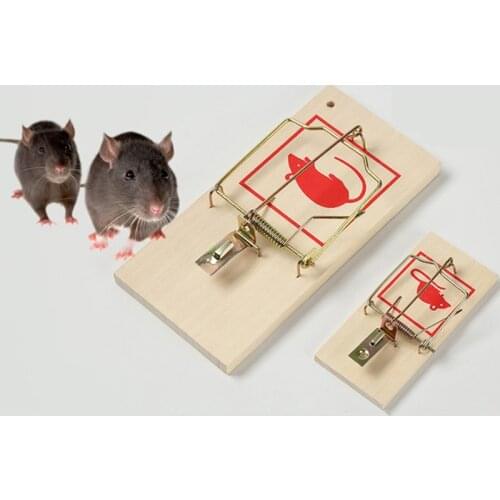 2/4PC Reusable Wooden Mice Mouse Traps Bait Mice Home Garden Supplies Mousetraps