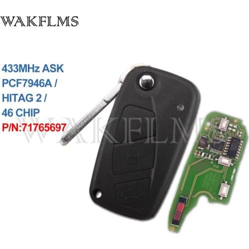 3 Buttons 433MHz PCF7946A SIP22 Blade Flip Car Key Remote Fob For Peugeot Bippe 2009 2010 2011 2012 2013 2014 2015 2016 71765697