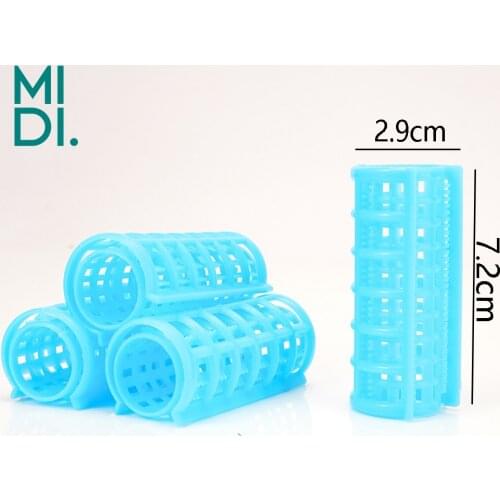 4 pcs/pack Blue Hairdressing Home Use DIY Magic Self-Adhesive Hair Rollers Hair Curler Hair Styling Roller Women Hair Salon Tool