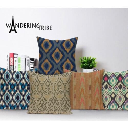 Abstract Geometric Throw Pillow Case Scandinavian Cushion Cover Shabby Chic Stripe Home Decor Pillows Linen Bed Cushions Cases