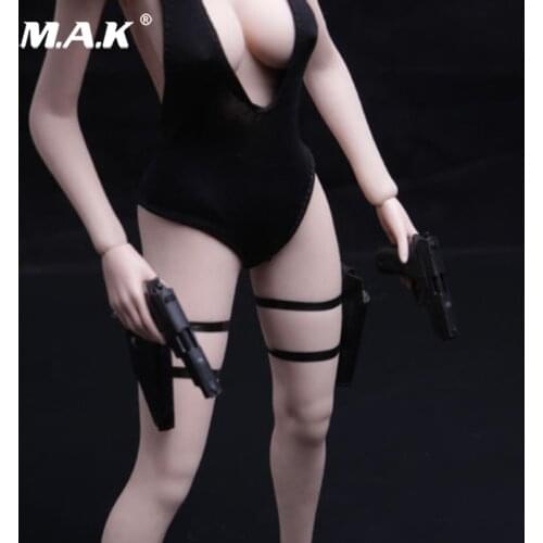 1/6 Scale Left/Right Leggings Holster Agent Black Gun Weapon Holster Accessory