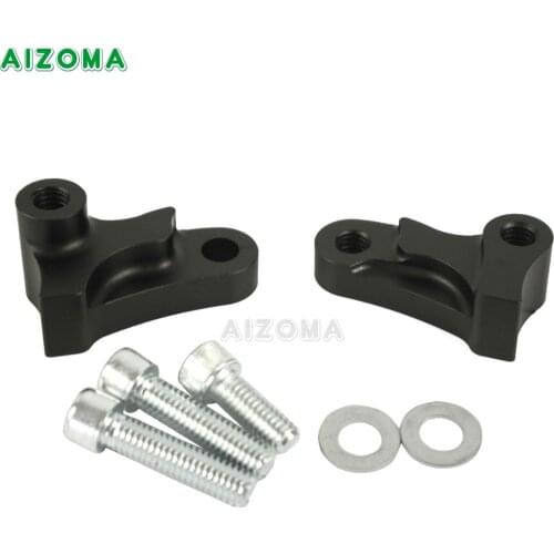 Motorcycle CNC Aluminum 1.75" Inches 1-3/4" Black Rear Drop Adjustable Lowering Kit For Harley Dyna Superglide Wideglide FatBob