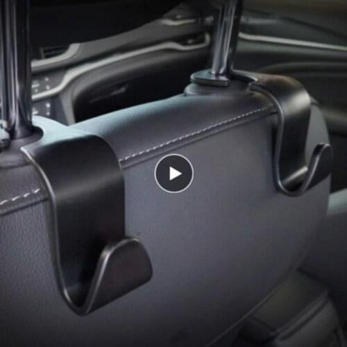 Car Seat Back Hook Universal Portable Car Accessories Interior Hanger Holder Storage For Car Bag Purse Cloth Decoration Hooks