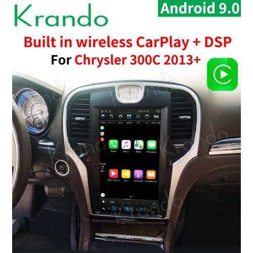 Krando Android 9.0 4G 64G 13.3" Tesla Vertical Screen Car Navi Radio Player GPS for Chrysler 300C 2013-2018 Multimedia Audio