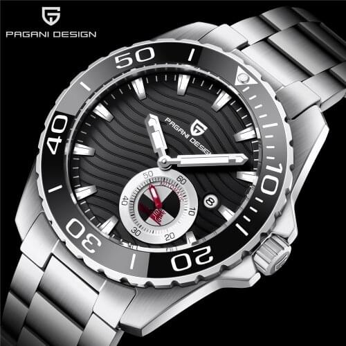 PAGANI DESIGN MensAutomatic Mechanical Wrist Watch Sapphire Glass Luminous Hands Men Watch 100M Waterproof Mechanical Watches