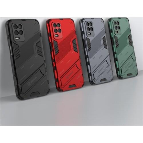 For Realme Narzo 30 5G Case Cover for Realme Narzo 30 5G Protective Cover Punk Armor Shell Kickstand Hard Phone Case Capa Fundas