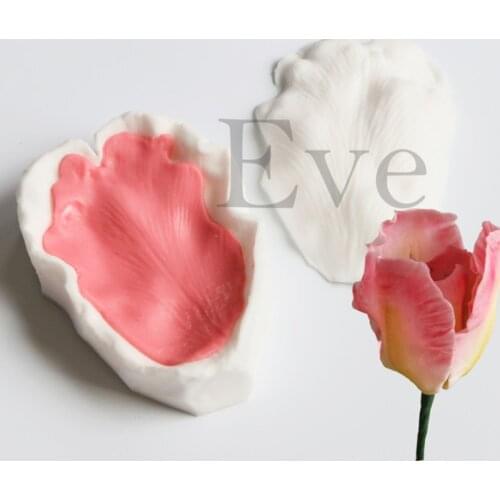Flower Tulip Petal Texture Mould Silicone Mold Fondant Cake Decorating Tool Gumpaste Sugarcraft Forms Bakeware