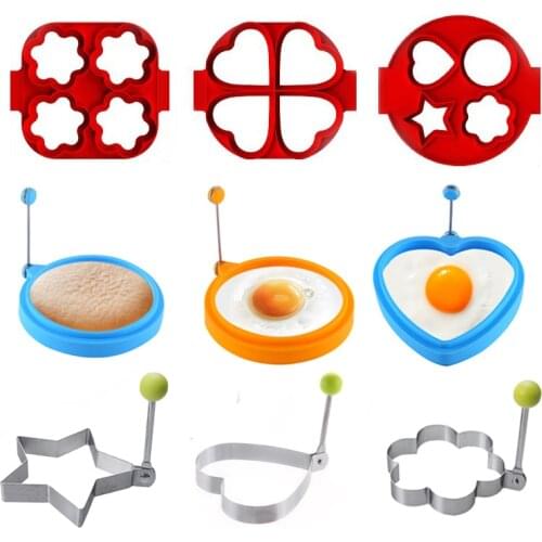 Cartoon Omelette Non-Stick Egg Mold Egg Pancake Shaper Ring Nonstick Pancake Maker Kitchen Accessories Egg Tool