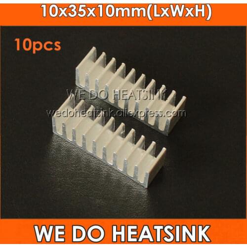 WE DO HEATSINK 10pcs 10x35x10mm DIY Extruded Epoxy Attach On Heatsink Aluminum For DIP