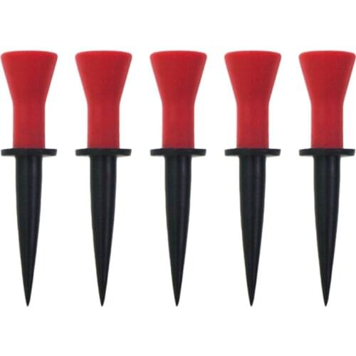 55KD Golf Tees Unbreakable Step Down Plastic Mixed or Same Height Value Long Short Color Tee Pack for Practice