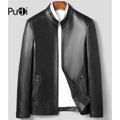 Pudi MT150 Brand New Man Real SheepSkin Coat Jacket Genuine Sheep Leather Jackets Winter Warm Coats Suit Outwear