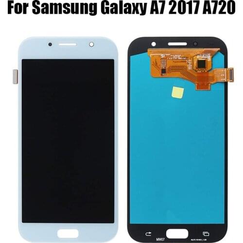 AMOLED / TFT For Samsung Galaxy A7 2017 A720 Lcd Display Touch Screen Digitizer Assembly A7 2017 A720 A720F SM-A720F LCD