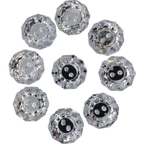 24Pcs White Rhinestone acrylic button sewing faceted glittering buttons for crafts garment accessory 18.0mm