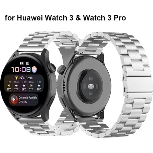 Solid Metal Strap For Huawei Watch 3 Pro Band Watchband Accessories Stainless Steel GT2 46mm Wristband Quick Release Belt 22mm