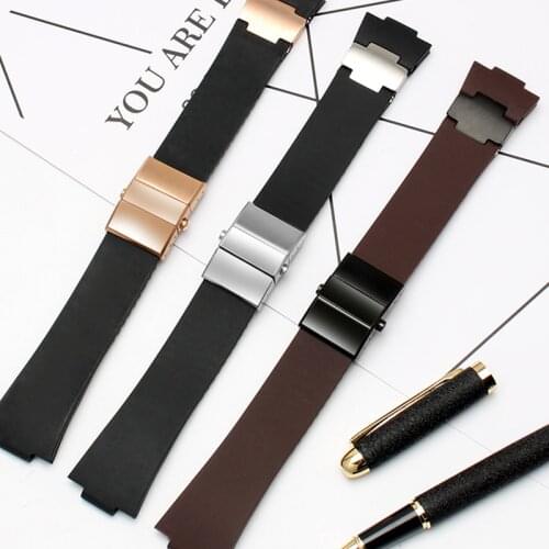 25mm Black Brown Blue Waterproof Silicone Rubber Wrist Watch Band Strap Belt Replacement For Ulysse Nardin Marine Diver bracelet