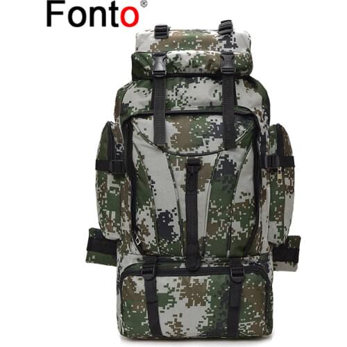 70L Outdoor Hiking Camping Camouflage Tactical Military Package Backpack Nylon Sports Bag Men Women Backpacks