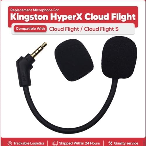 Detachable Replacement Aux 3.5mm Microphone Mic Noise Cancelling for Kingston HyperX Cloud Flight S Gaming Headsets Headphones