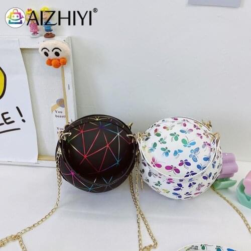 Crossbody Messenger Bag Ladies Handbags Fashion Women Letters Butterfly Checker Pattern Printing Basketball Sepherical Round