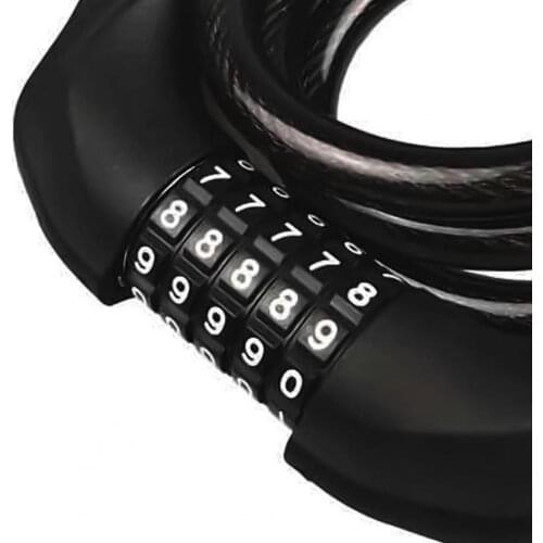 Bicycle lock Combination anti-theft spiral steel cable chain lock Metal cable anti-theft is suitable for mountain bikes