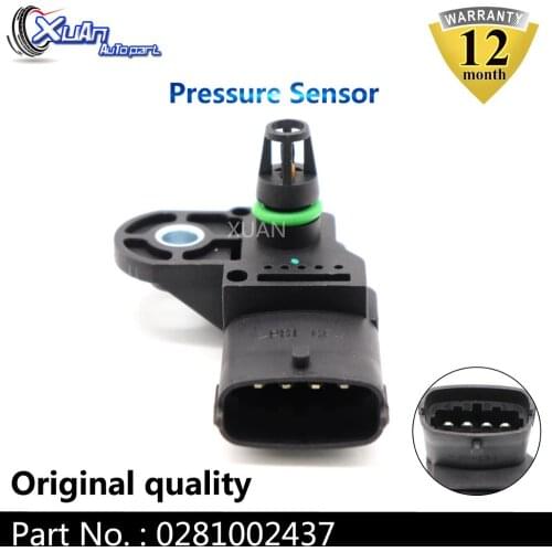 XUAN 0281002437 Boost Turbo Manifold Pressure MAP Sensor For Fiat Ducato Idea Vauxhall Vectra Signum Zafira Corsa Astra Frontera