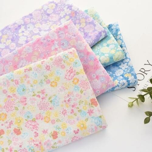 Japan vintage cotton COSMO handwork fabric art Retro style pink floral fabric for DIY Bag 0.5meter COSMO