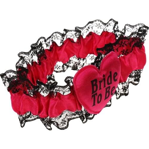 Hens Party Hot Pink Lingerie Wedding Bridal Thigh Leg Lace Garter Suspender Belt Strap