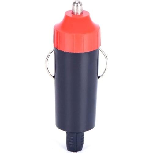 1Pc Motorcycle Socket Power Charger Adapter Connector + Fuse Converter Plug 12V Male Car Cigarette Lighter Socket Plug