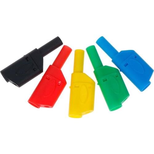 1Pcs New 4mm Male Fully Enclosed Banana Plug Wire Solder Connector